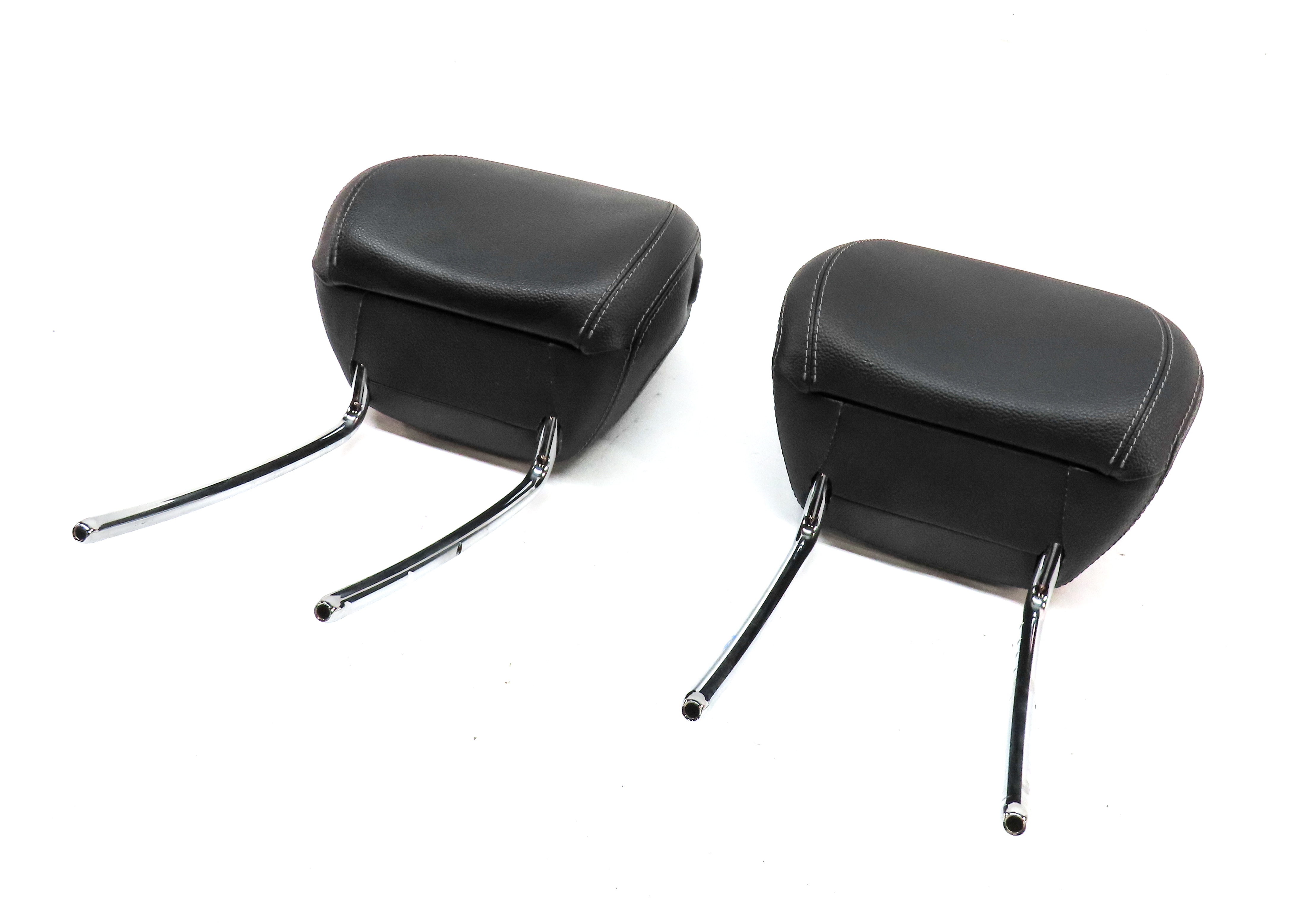 12-13 MERCEDES GL ML (W166 X166) FRONT LEFT & RIGHT SEAT HEADREST SET 2 (Black) — exact item pictured
